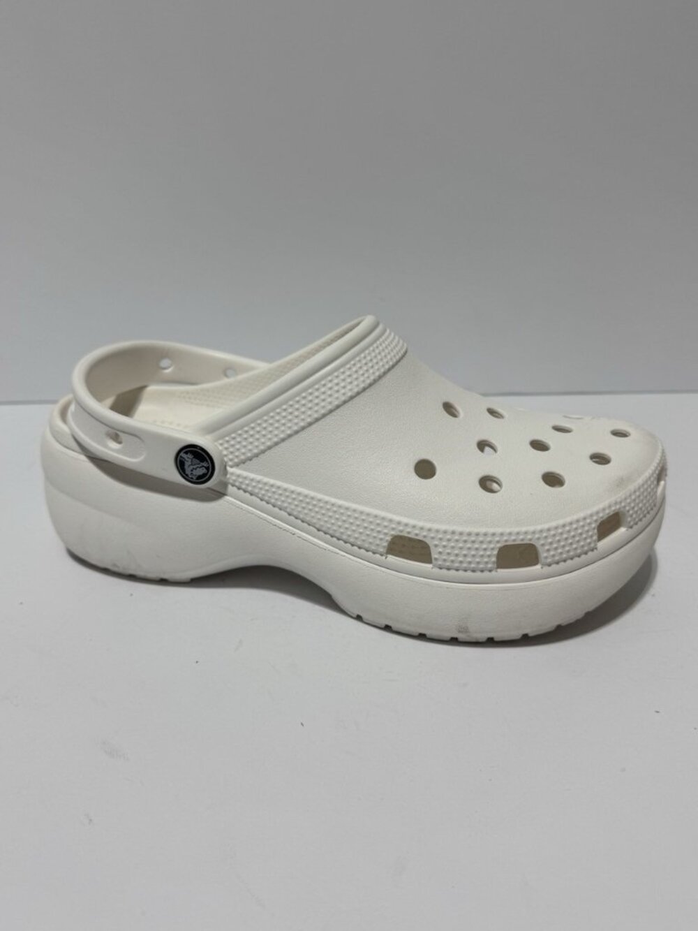 Crocs Womens Classic Platform Clogs White Size 9